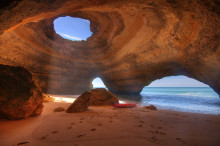 sea cave in Algarve, Portugal