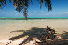 riding on the beach